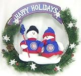 Chicago Cubs 20" Team Snowman Wreath