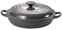 Le Creuset Cast Iron Shallow Casserole, Granite, 26 cm