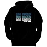 San Diego State US Cities Mens Hoodie (Black, Sizes X-Small - XXX-Large)