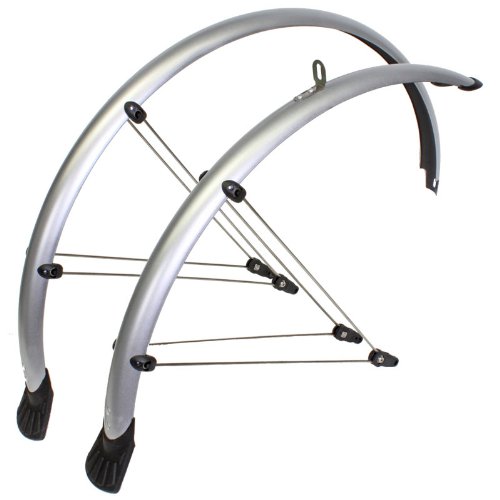 Sunlite Rain Shield Fenders - 1 Pair, 45mm Hybrid, Silver