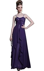 Spaghetti Strap Sequined Lace Draped  Chiffon/Polyester Evening Dress/Prom Dress/Party Dress/Wedding Dress  With Ruffles