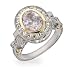 Jewelry : Designer Inspired Oval Cut Diamond CZ Vintage Style Ring