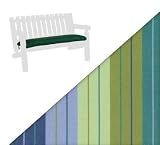 42 Natural Cedar Outdoor Patio Bench or Swing Cushion - Blue Fiji Stripe