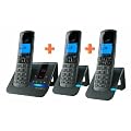 Alcatel Versatis F250 voice trio Pack Trio T�l�phone sans fil num�rique mains libres avec r�pondeur Gris