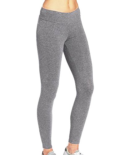 iLoveSIA Women's Tights Yoga Running Workout Leggings Pants US Size L Grey
