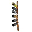True Fabrications Oak 6 Bottle Wine Barrel Stave Wall Mounted Wine Rack