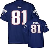 Randy Moss New England Patriots Navy Youth Jersey Name and Number T-Shirt