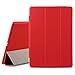 Besdata Ultra Thin Magnetic Smart Cover,Auto Wake/Sleep Function,Translucent Back Case for 2013 iPad Air with Screen Protector,Cleaning Cloth,Stylus (Red)