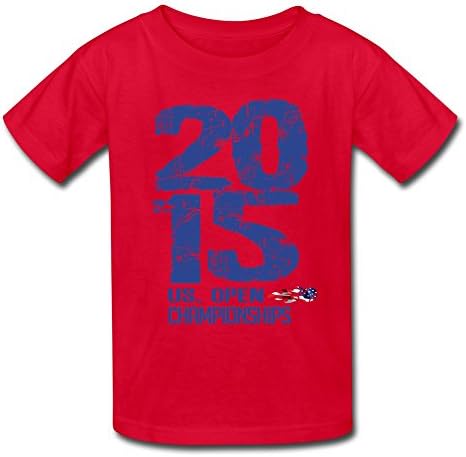 RIen Youth 2015 US Open Championships Tennis Kids T-Shirt - L Red