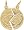 Mizpah Charm, Gold Plated Silver