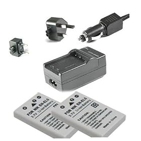 Maxim -  2 x EN-EL5 1500mAh Batteries & Mains / Car Travel Charger Kit, for NIKON COOLPIX 3700 4200 5200 5900 7900 P3 P4 S10 P5000 P5100 P6000 P80 P90 ENEL5 ENEL5a MH-61. ENEL5 - By Maxim Foto Supplies
