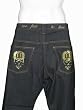 GUILTY BROTHERHOOD Gold Skull Pocket Jeans