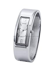 Fashion Elegant Silver Alloy Bracelet Quartz Analog Lady Watch Bangle Dress Quartz Wrist Watch