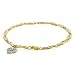 10k Yellow Gold Diamond Heart Charm Bracelet (.03 ct)