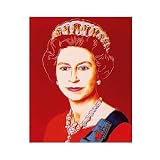 Reigning Queens: Queen Elizabeth II of the United Kingdom, c.1985 (Light Outline) Art Print Art Poster Print by Andy Warhol, 11x14