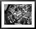 B-17 Flying Fortress Bomber During Bombing Raid Launched by US 8th Bomber Command from England Framed Art Poster Print by Margaret Bourke-White, 31x25