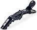 Hair Tamer Black Croc Hair Styling Clips - 6 Pack