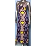 Exotic Birds Eye Graphic Print Spaghetti Strap Halter Maxi / Long Dress ( Free Shipping ! )