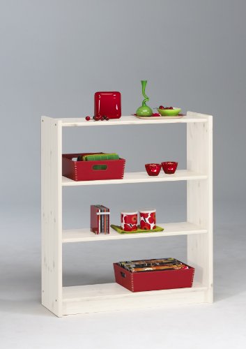 Steens 17914413 B&uuml;cherregal Axel 100 x 84 x 30 cm Kiefer massiv, white wash