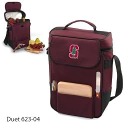 Stanford Cardinal Duet Insulated Wine and Cheese Tote - Burgundy w/Digital Print