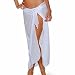 White Full Ankle Length Sarong Sheer Bathing Wrap