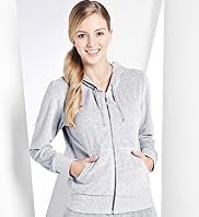 Cotton Rich Velour Hooded Jacket Cotton Rich Velour Hooded Jacket