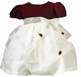 CLEARANCE New Burgundy Velvet Puffed Pageant Dress ~ 12M (H162807)
