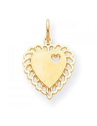 10k Yellow Gold Heart Charm