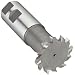 Niagara Cutter TS109 T-Slot Shank Type Cutter, High Speed Steel, Uncoated (Bright), Weldon Shank, 10 Helix Angle, 2" Cutter Diameter, 12 Tooth, 1/4" Width