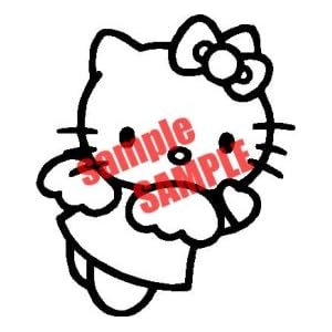HELLO KITTY WING VINYL DECAL STICKER