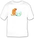 T-shirt with cat, fish, goldfish, bowl, watching