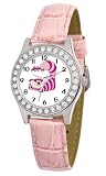 Disney Women's D1499S016 Queen Collection Cheshire Cat Pink Leather Strap Watch