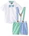 Mud Pie Baby Boys' 3 Piece Gingham Short Button Down and Bow Tie Set