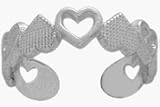 Genuine Sterling Silver Heart Toe Ring