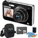 Samsung PL170 DualView 16 Megapixel Black Digital Camera, Dual LCDs, 5x Wid ....