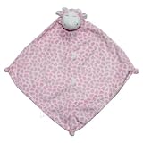 Chenille Pink Giraffe Security Blanket by Angel Dear