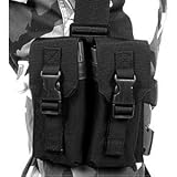 Omega Enhanced M-16 Drop Leg Pouch, Holster, Black