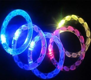 Tokenreiko a Pair Electronic LED Flash Lighting Bracelet Pretend Play Party Wristband