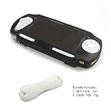 Sony PlayStation Portable Slim (PSP) JAVOSkin (Black) + JAVOedge Cable Tidy (White) Bundle