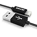Jayuer Dual Port USB Wall Charger with 6ft 10ft lightning cable(Black)