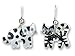 Feline Friends Black & White Sterling Silver Feline Friends Black & White Sterling Silver