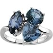 14K White Gold London Blue Topaz Ring