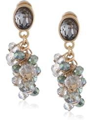 Kenneth Cole New York "Woven" Faceted Shaky Bead Linear Drop Earrings