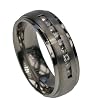 Titanium Rings with six .27ct diamonds - Sizes: 05-10