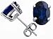 2.00 cts Oval Sapphire Earring Studs - 14kt White or Yellow Gold LIFETIME WARRANTEE