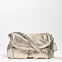 CLEARANCE - COACH SHINY METALLIC FRAMED HOBO HANDBAGS SATCHET SHOULDER BAG F 13784