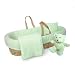 Tadpoles Micro-Chenille Moses Basket Gift Sets in Sage