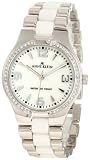 AK Anne Klein Women’s 109119WTSV Swarovski Crystal Accented Silver-Tone Ceramic Dress Watch