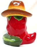 Western Red and Green Chili Pepper Cookie Jar