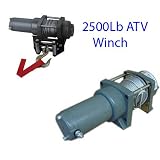 2500lb Atv Winch with Rocker Solenoid Switch Fairlead 